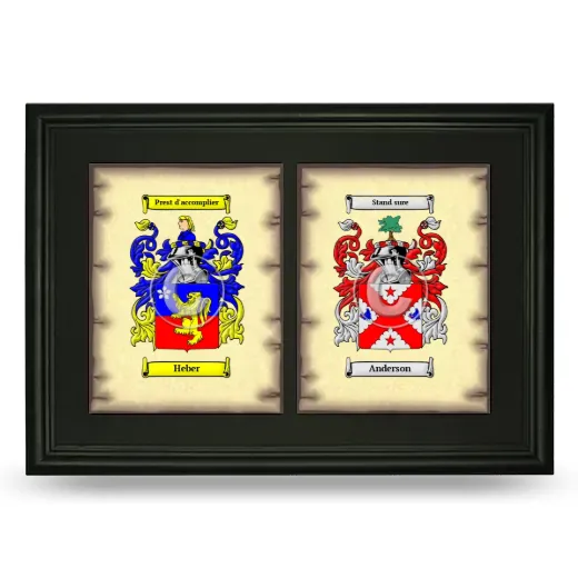 Double Coat of Arms Framed - Black