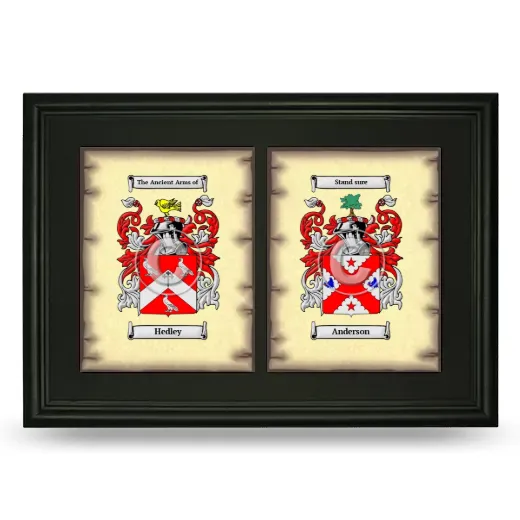 Double Coat of Arms Framed - Black