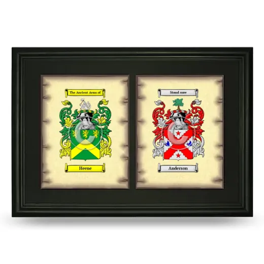 Double Coat of Arms Framed - Black