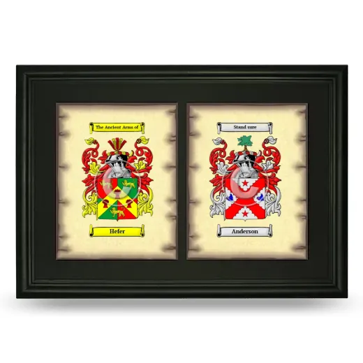 Double Coat of Arms Framed - Black