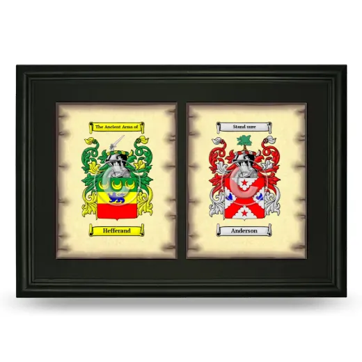 Double Coat of Arms Framed - Black