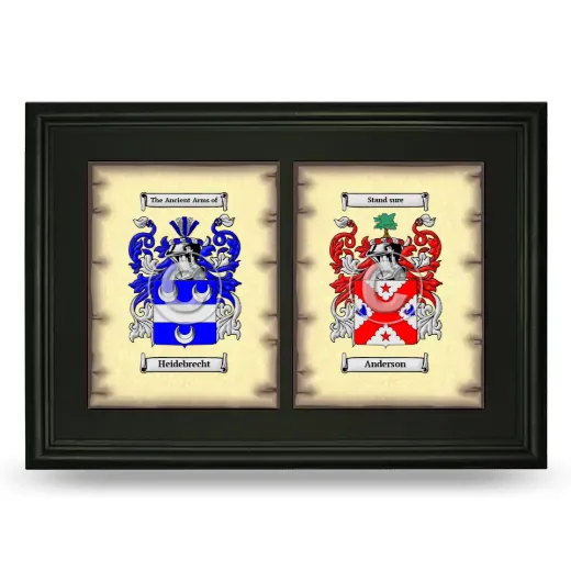 Double Coat of Arms Framed - Black