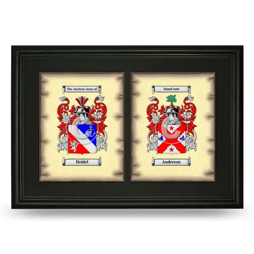 Double Coat of Arms Framed - Black