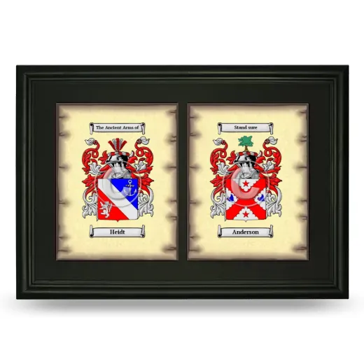 Double Coat of Arms Framed - Black