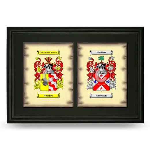 Double Coat of Arms Framed - Black