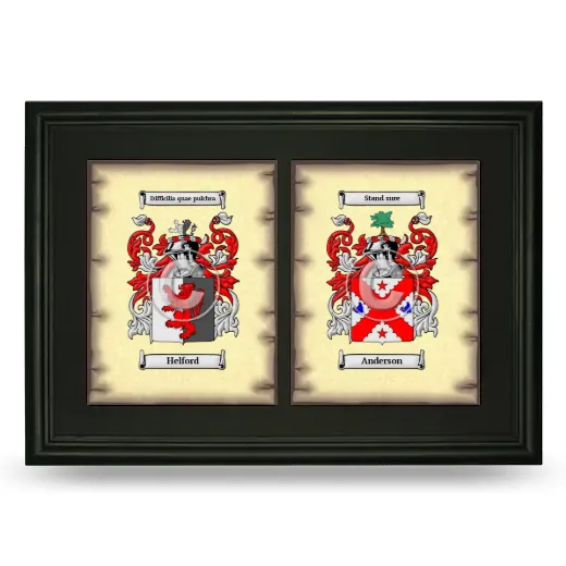 Double Coat of Arms Framed - Black