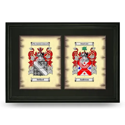 Double Coat of Arms Framed - Black