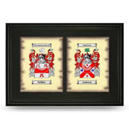Double Coat of Arms Framed - Black