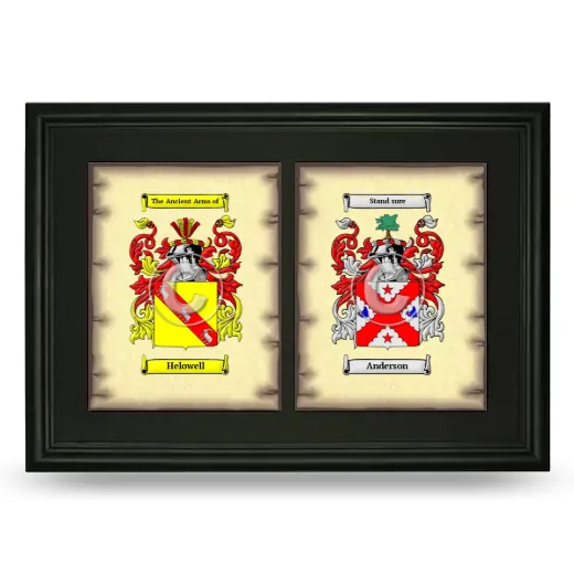 Double Coat of Arms Framed - Black