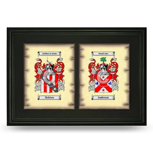 Double Coat of Arms Framed - Black