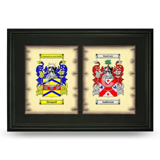 Double Coat of Arms Framed - Black
