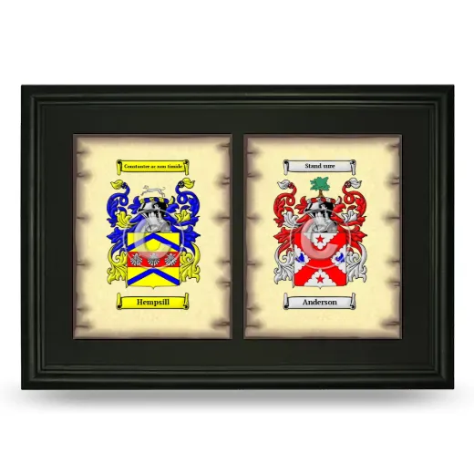 Double Coat of Arms Framed - Black
