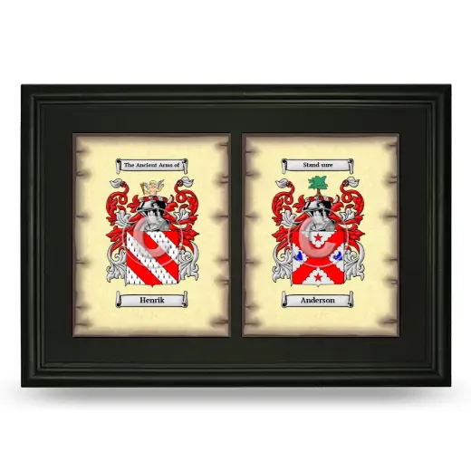 Double Coat of Arms Framed - Black