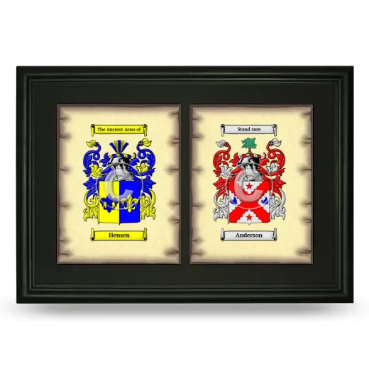 Double Coat of Arms Framed - Black