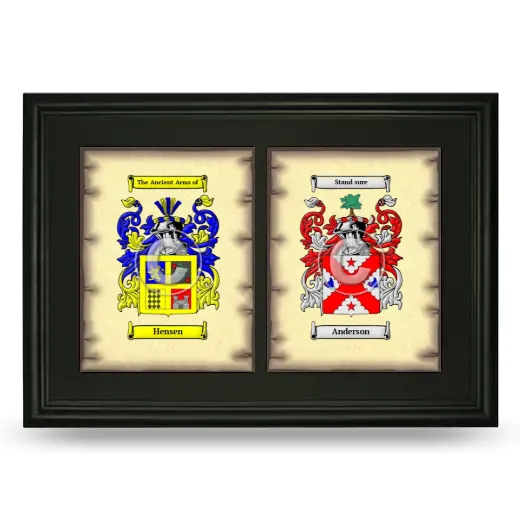 Double Coat of Arms Framed - Black