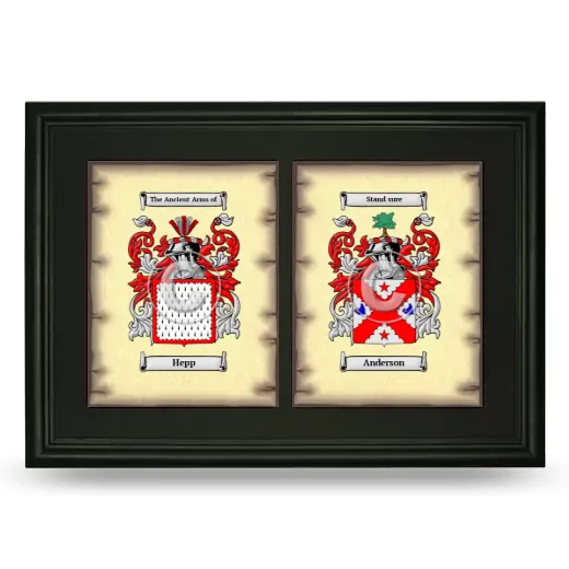 Double Coat of Arms Framed - Black