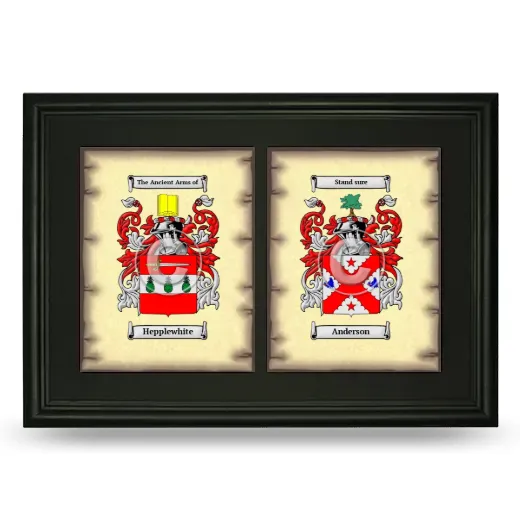 Double Coat of Arms Framed - Black