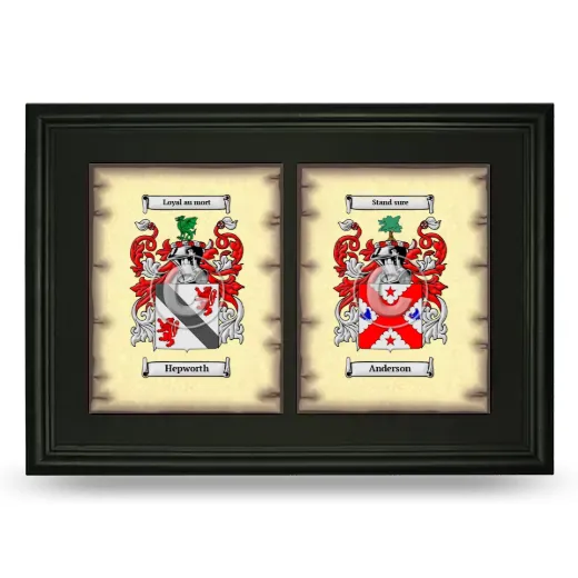 Double Coat of Arms Framed - Black