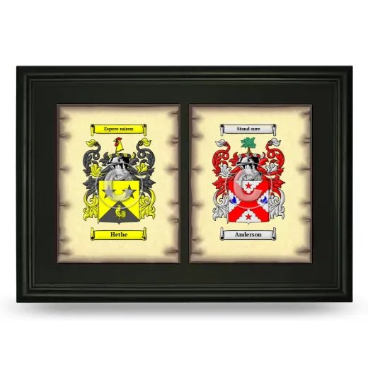 Double Coat of Arms Framed - Black
