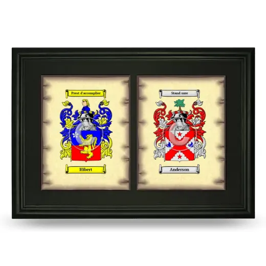Double Coat of Arms Framed - Black