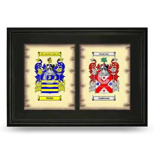 Double Coat of Arms Framed - Black