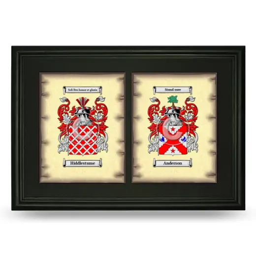 Double Coat of Arms Framed - Black