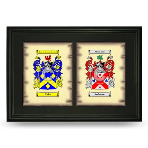 Double Coat of Arms Framed - Black