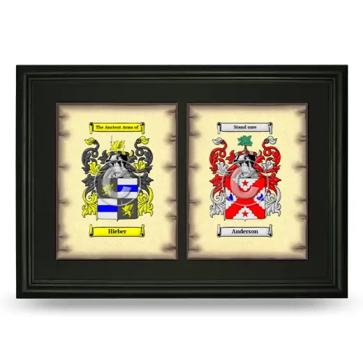 Double Coat of Arms Framed - Black