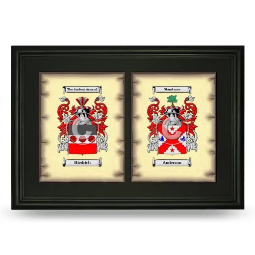 Double Coat of Arms Framed - Black