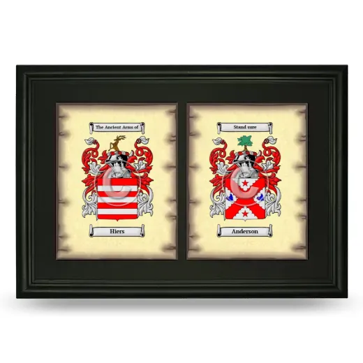 Double Coat of Arms Framed - Black