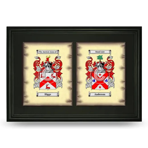 Double Coat of Arms Framed - Black