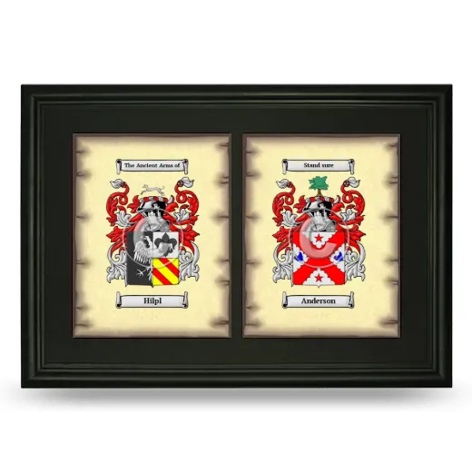 Double Coat of Arms Framed - Black