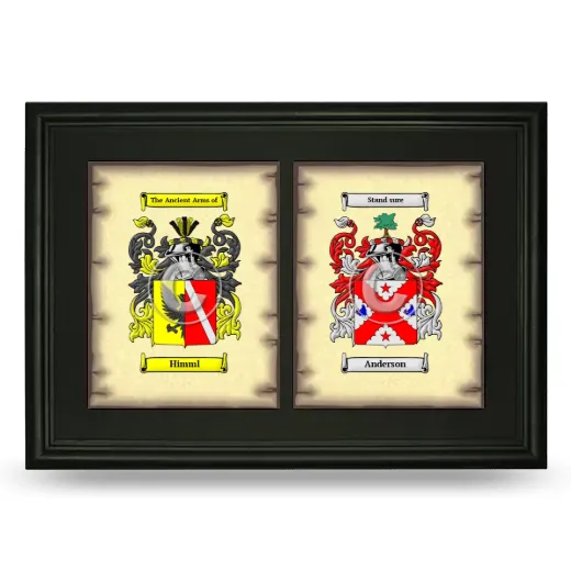 Double Coat of Arms Framed - Black