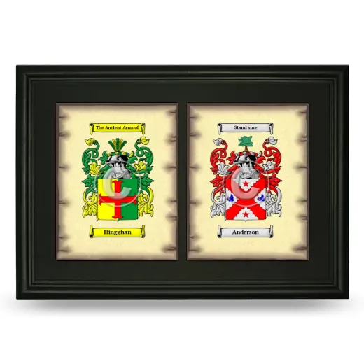 Double Coat of Arms Framed - Black