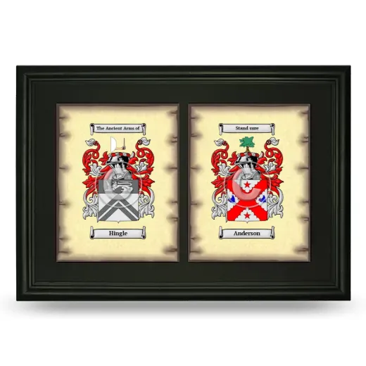 Double Coat of Arms Framed - Black