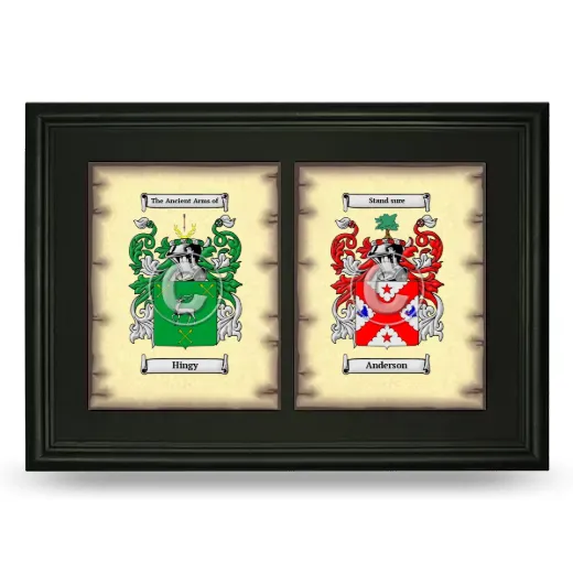 Double Coat of Arms Framed - Black