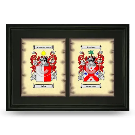 Double Coat of Arms Framed - Black