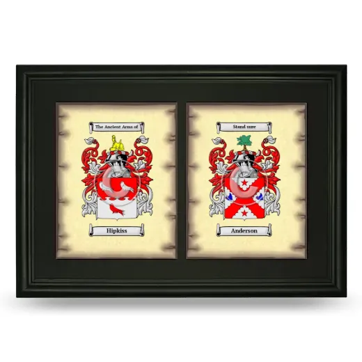 Double Coat of Arms Framed - Black