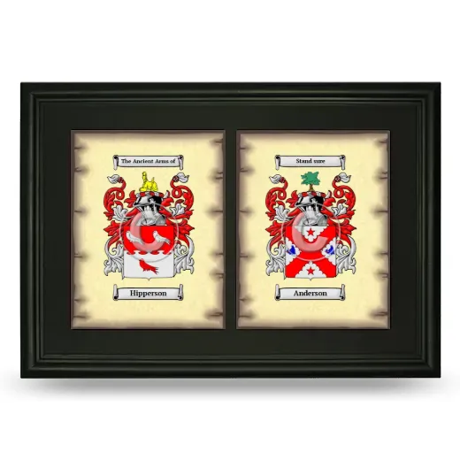 Double Coat of Arms Framed - Black