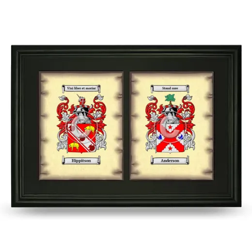 Double Coat of Arms Framed - Black