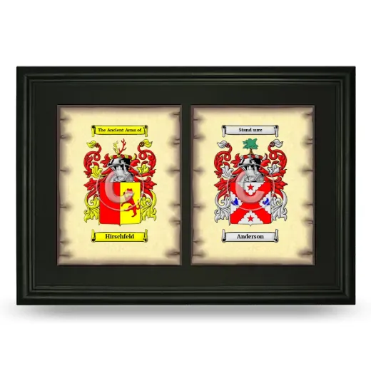 Double Coat of Arms Framed - Black