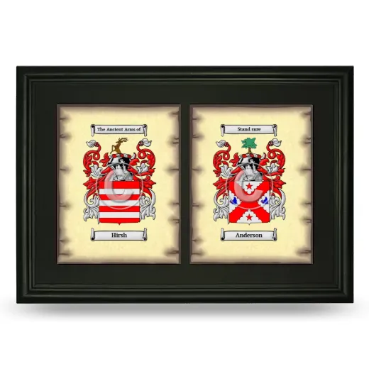 Double Coat of Arms Framed - Black