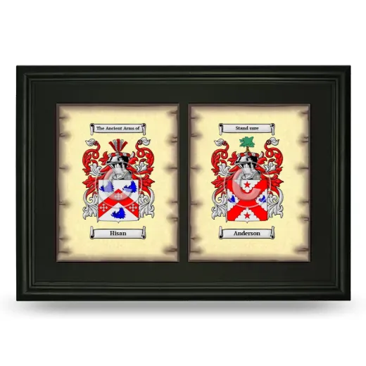 Double Coat of Arms Framed - Black