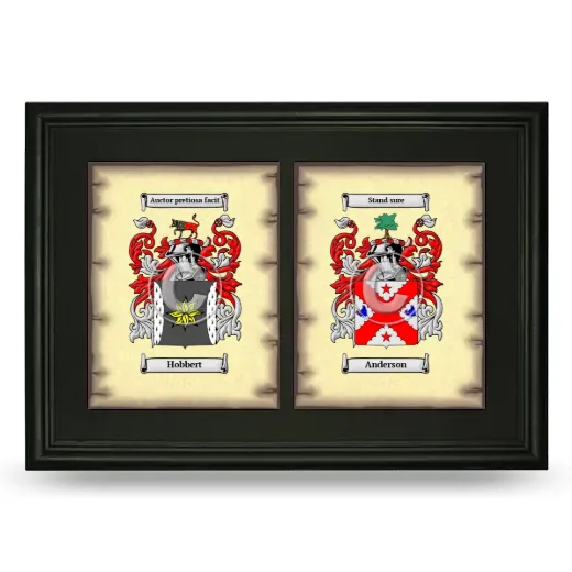 Double Coat of Arms Framed - Black