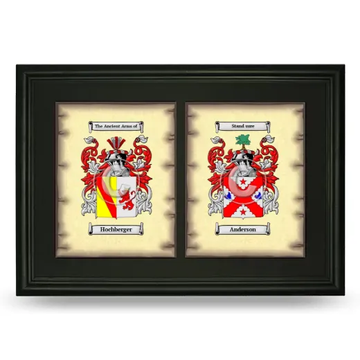 Double Coat of Arms Framed - Black