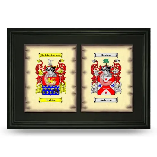 Double Coat of Arms Framed - Black