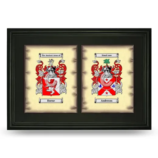 Double Coat of Arms Framed - Black