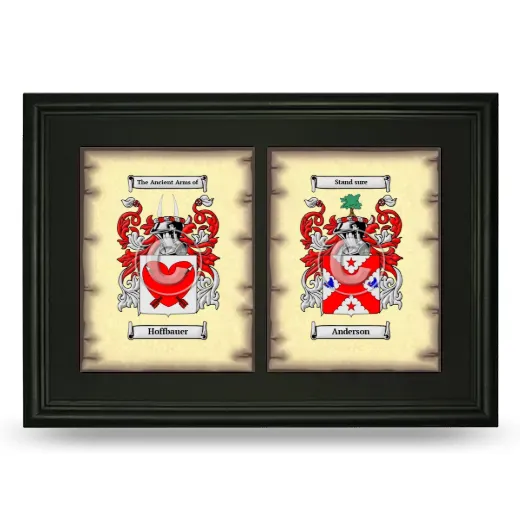 Double Coat of Arms Framed - Black