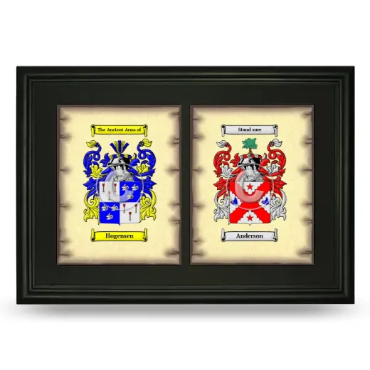 Double Coat of Arms Framed - Black
