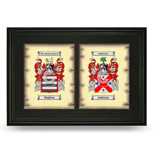 Double Coat of Arms Framed - Black